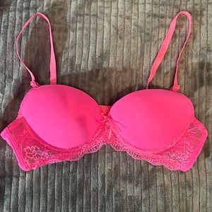 Hot Pink Push Up Bra